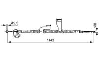 BOSCH 1 987 482 836 - Cable de accionamiento, freno de estacionamiento