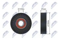 NTY RNK-FR-049 - Polea tensora, correa trapezoidal