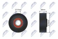 NTY RNK-IS-000 - Polea tensora, correa trapezoidal