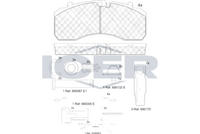 ICER 152091-113 - Juego de pastillas de freno