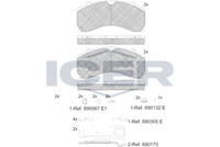 ICER 152124-073 - Juego de pastillas de freno