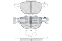 ICER 181617-399 - Juego de pastillas de freno