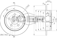 ICER 78BD5122-2 - Disco de freno