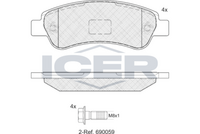 ICER LM1804 - Juego de pastillas de freno