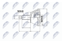 NTY NPZ-SK-003 - Juego de articulación, árbol de transmisión