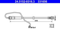 ATE 24.5152-0316.3 - Tubo flexible de frenos