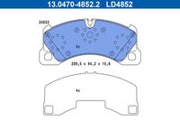ATE 13.0470-4852.2 - Juego de pastillas de freno