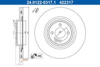 ATE 24.0122-0317.1 - Disco de freno
