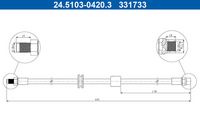 ATE 24.5103-0420.3 - Tubo flexible de frenos