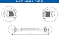 ATE 24.5201-0150.3 - Tubo flexible de frenos