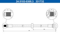 ATE 24.5103-0305.3 - Tubo flexible de frenos