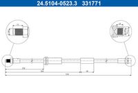 ATE 24.5104-0523.3 - Tubo flexible de frenos