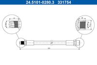 ATE 24.5101-0280.3 - Tubo flexible de frenos