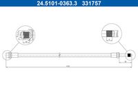 ATE 24.5101-0363.3 - Tubo flexible de frenos