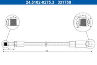 ATE 24.5102-0275.3 - Tubo flexible de frenos