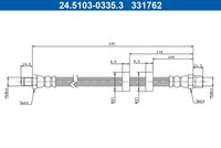 ATE 24.5103-0335.3 - Tubo flexible de frenos