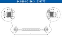 ATE 24.5201-0136.3 - Tubo flexible de frenos