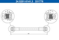 ATE 24.5201-0141.3 - Tubo flexible de frenos