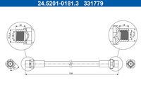 ATE 24.5201-0181.3 - Tubo flexible de frenos