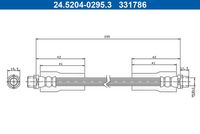 ATE 24.5204-0295.3 - Tubo flexible de frenos