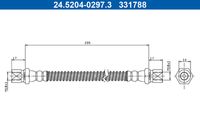 ATE 24.5204-0297.3 - Tubo flexible de frenos