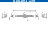 ATE 24.5204-0235.3 - Tubo flexible de frenos