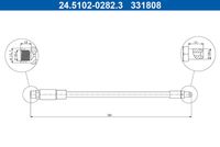 ATE 24.5102-0282.3 - Tubo flexible de frenos