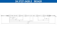 ATE 24.3727-3420.2 - Cable de accionamiento, freno de estacionamiento