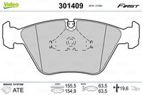 VALEO 301409 - Juego de pastillas de freno