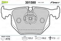 VALEO 301580 - Juego de pastillas de freno