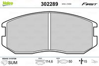 VALEO 302289 - Juego de pastillas de freno