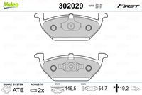 VALEO 302029 - Juego de pastillas de freno