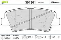 VALEO 301301 - Juego de pastillas de freno