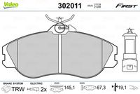 VALEO 302011 - Juego de pastillas de freno