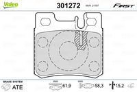 VALEO 301272 - Juego de pastillas de freno