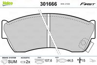 VALEO 301666 - Juego de pastillas de freno