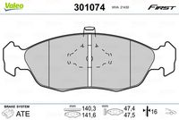 VALEO 301074 - Juego de pastillas de freno