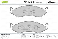 VALEO 301491 - Juego de pastillas de freno