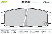 VALEO 301507 - Juego de pastillas de freno