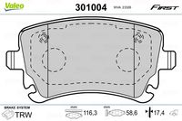 VALEO 301004 - Juego de pastillas de freno