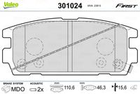 VALEO 301024 - Juego de pastillas de freno