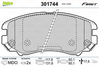 VALEO 301744 - Juego de pastillas de freno