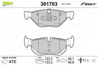 VALEO 301703 - Juego de pastillas de freno