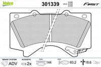 VALEO 301339 - Juego de pastillas de freno