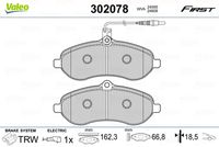 VALEO 302078 - Juego de pastillas de freno
