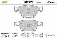 VALEO 302273 - Juego de pastillas de freno