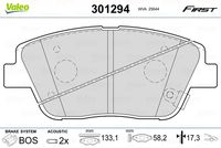 VALEO 301294 - Juego de pastillas de freno