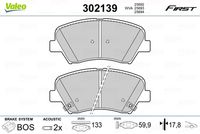 VALEO 302139 - Juego de pastillas de freno