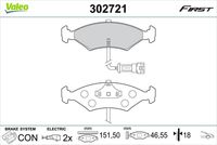 VALEO 302721 - Juego de pastillas de freno