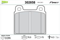 VALEO 302858 - Juego de pastillas de freno